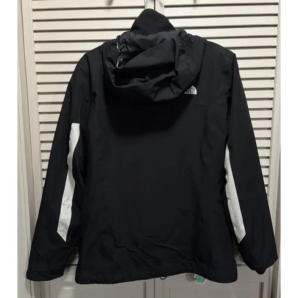 The‎ North Face Womens HyVent Insulated Fleece Lined Jacket Small Hood Logo EUC - Image 9