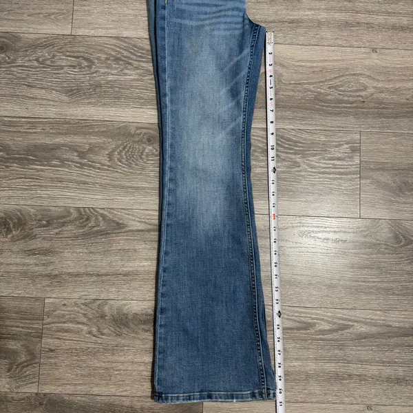 Aeropostale‎ Womens High Rise Flare Jeans 24x31 in Medium Wash Blue Size 2 Boho - Image 10