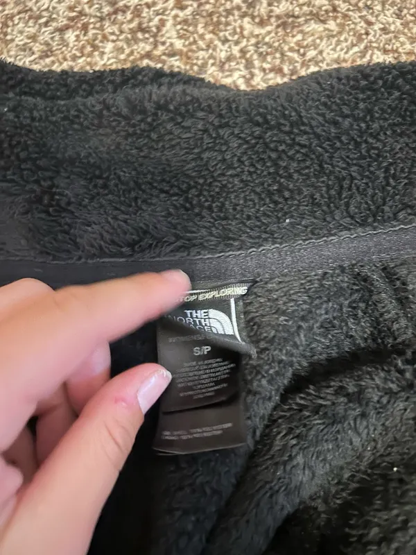 Black Fuzzy The North Face Jacket Zip-Up - Image 7