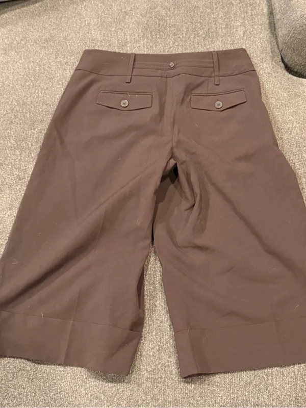 Ann Taylor LOFT Brown wide leg crop Capris - Image 3