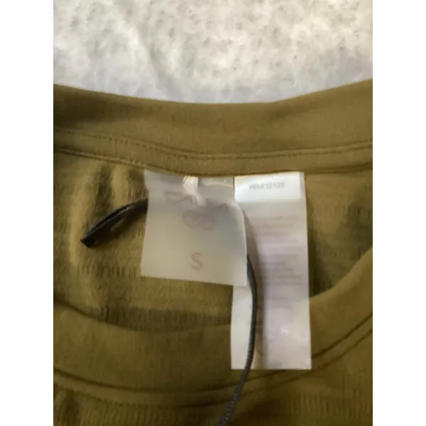 Calia Focus Seamless Crop Tee Womens Small Dark Khaki Olive‎ WAX15125 NWT - Image 3