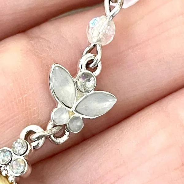 Vintage Avon silver tone yellow butterfly necklace - Image 12