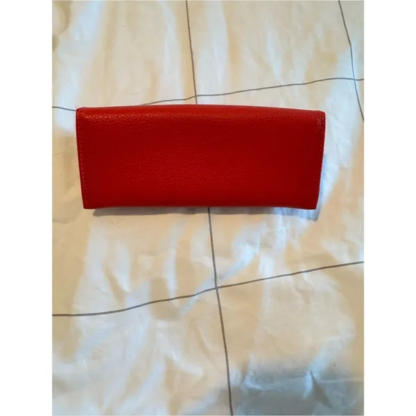 GUESS Red Pebbled Leather Glasses Case - Image 3