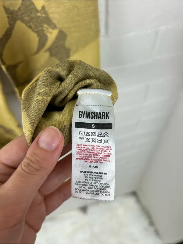 Gymshark Camo Print High Rise Athletic Leggings Size S - Image 9