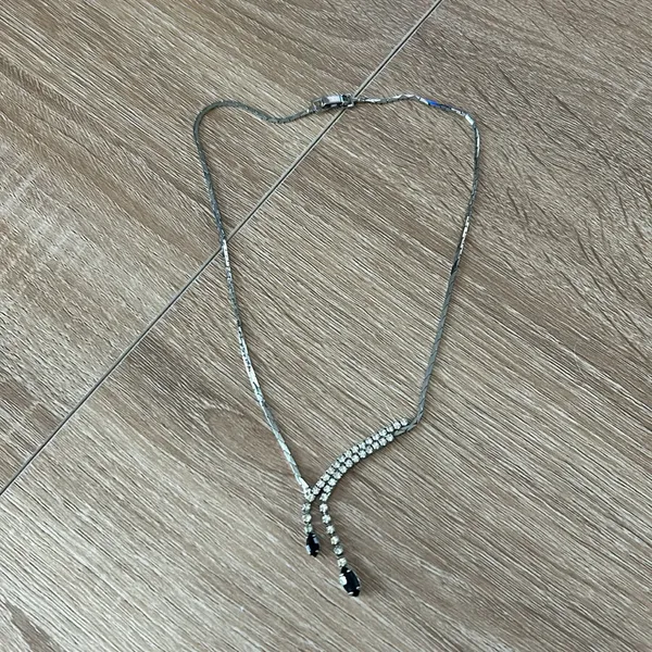 Rhinestone necklace Silver - Image 2