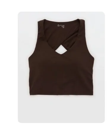 brown aerie matching workout set - Image 2