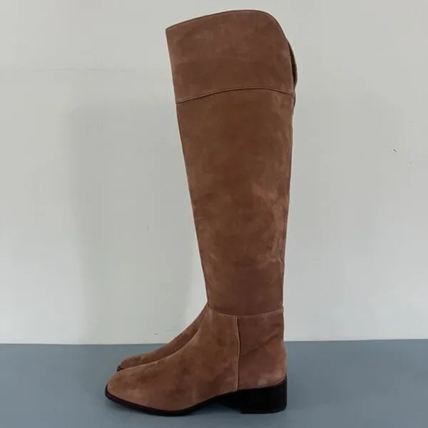 Antonio Melani Rilee Brown Suede‎ Over The Knee Tall Dress Boots - Image 6