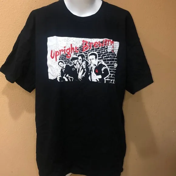 Upright Brewing black gildan T-shirt - Image 3
