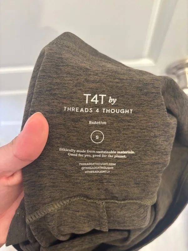 Threads 4 Thought T4T Maternity High Rise Leggings Olive Green Small - Image 2