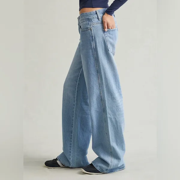 Pacsun Casey Low Rose Baggy Jeans (Light Wash) - Image 3
