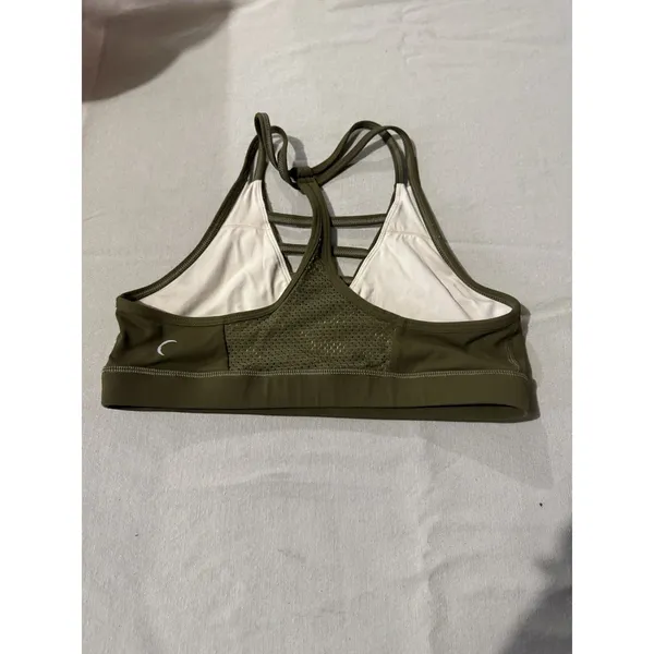 Zyia‎ Active Olive Green Strappy Sports Bra Size M Removable Pads Not Included - Image 6