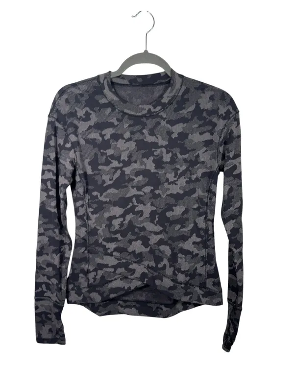 Lululemon Close to Crossing Long Sleeve Rulu‎ 8 Heritage Camo Black Gray - Image 3