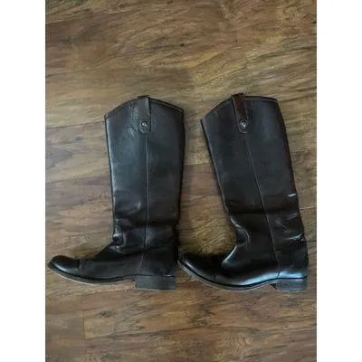 FRYE Melissa Riding Boots Broken-In Size 7 EQUESTRIAN Brown Leather Shoes - Image 3