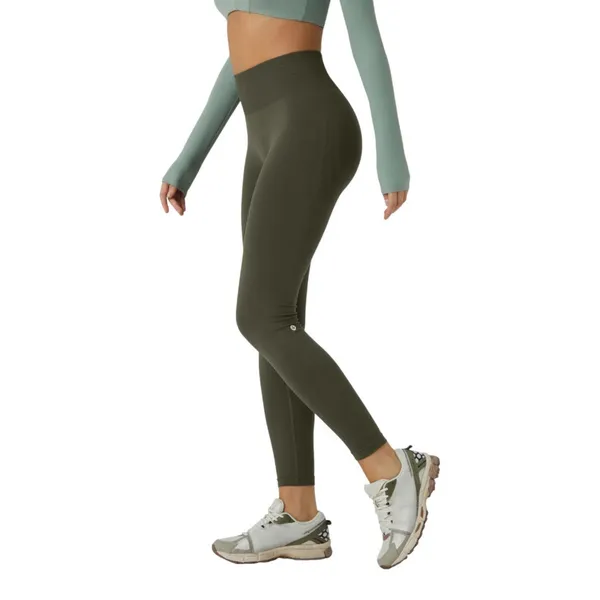 Halara OneForm Seamless Flow Mid Rise Tummy Control Leggings Green Small NEW - Image 4