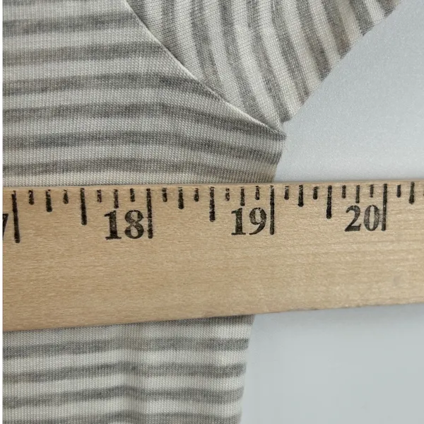 J.Crew Re-Imagined Striped Lyocell Viscose‎ Pajama Top Grey White Long Sleeve XS - Image 6