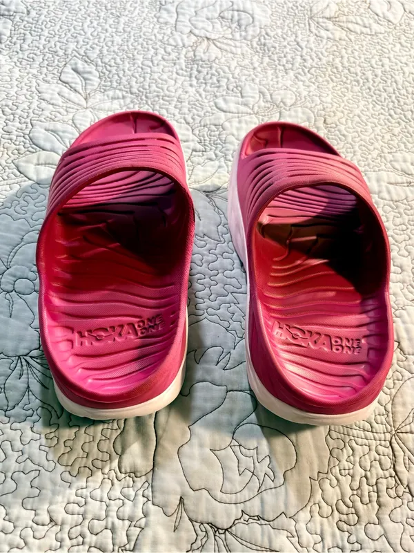 💥 HOKA ONE ONE Ora Recovery Slide Festival Fuchsia Butterfly Women’s 9 🧡 - Image 3