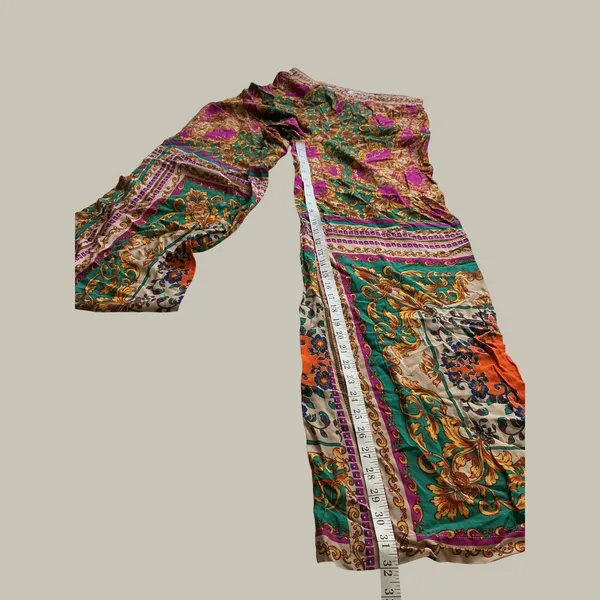 Flying Tomato Womens Wide Leg Palazzo Pants Baroque Scarf Print Multi M IP4907 - Image 6