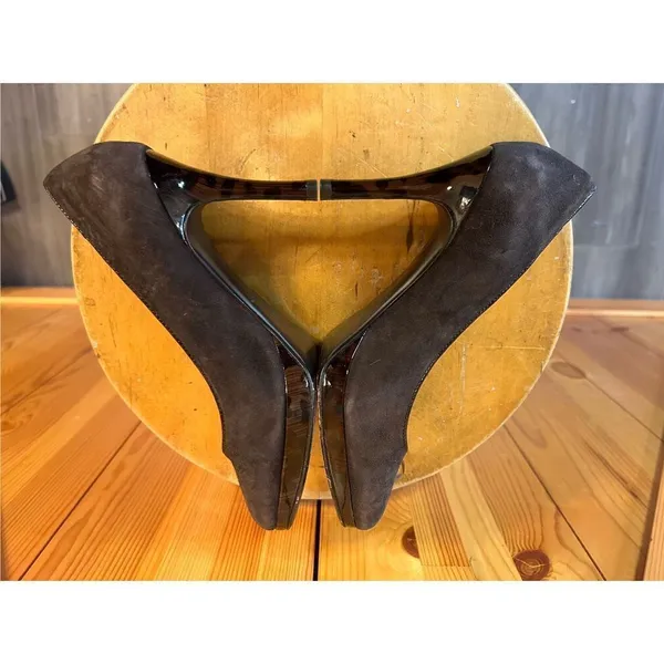 Ann Taylor Brown Suede Pumps High Heeled Shoes Women’s Size 6.5M Made in Brazil - Image 5