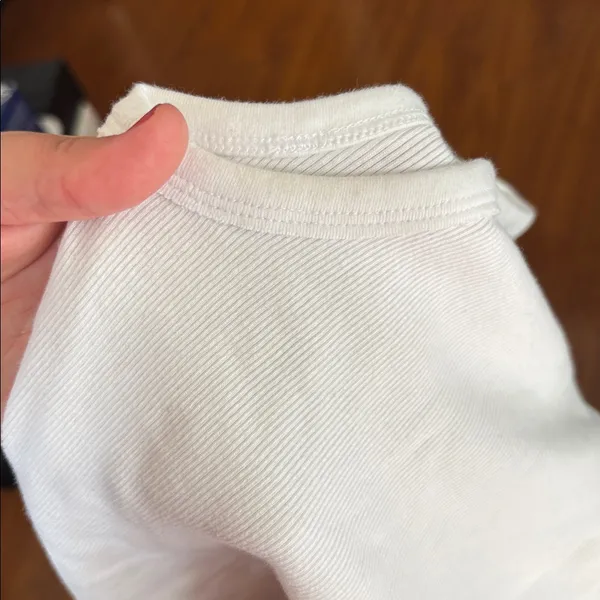 Aritzia TNA White High Neck Ribbed Cutoff Tank Top - Image 3
