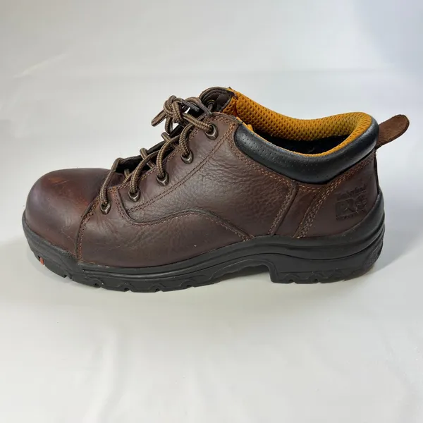 Timberland PRO Women's Steel Toe Work‎ Shoes Brown Leather EH Safety Size 9.5M - Image 5