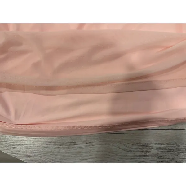 Glamorous Pink Ruffle Maxi Dress Sheer Layer Romantic Cottagecore Boho - Image 9