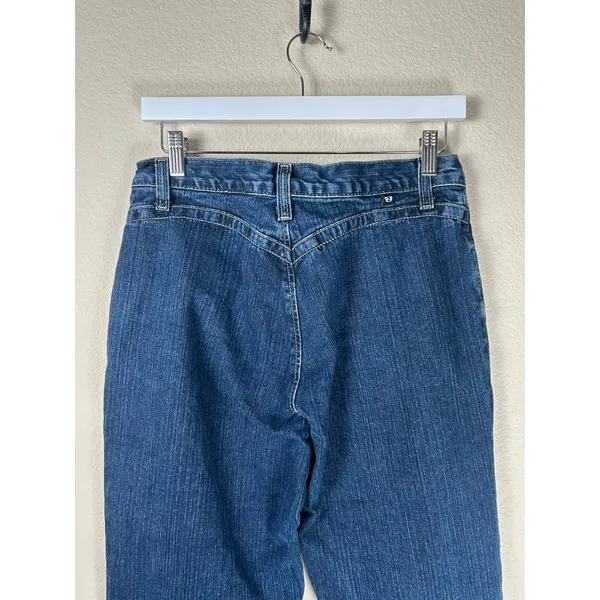 Vintage Rockies Jeans Women's Size 8 Long Dark Wash Denim Western Cowgirl - Image 9