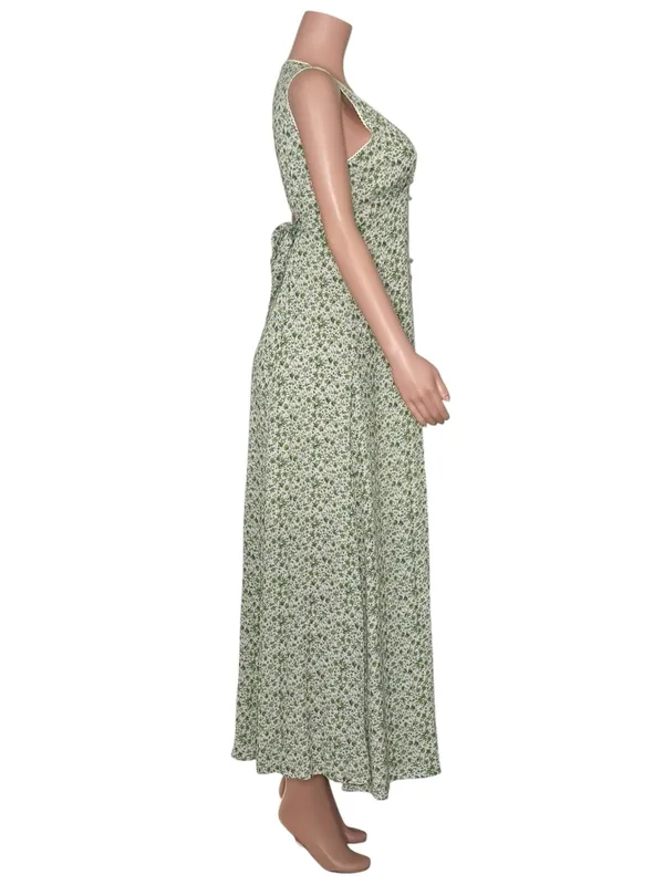 ZOCO. Honey Floral Maxi Dress, Ditsy Green, Small - Image 7