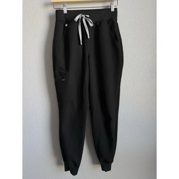 FIGS Zamora Jogger Scrub Pants Womens Size XSP Black Nurse Technical 5 Pockets - Image 6