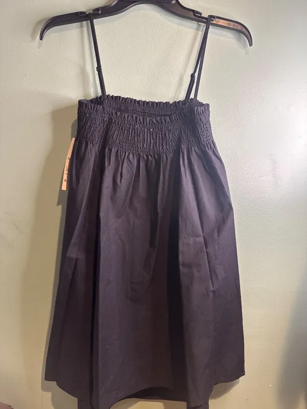 NWT No Boundaries Black Cotton Smocked Sundress NWT XXS 00 Sleeveless Mini Dress - Image 3
