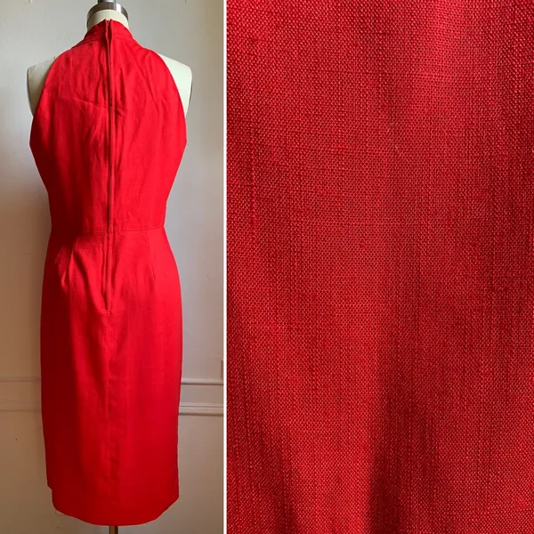 Vintage Jessica Howard Red Sleeveless Midi Dress - Image 7
