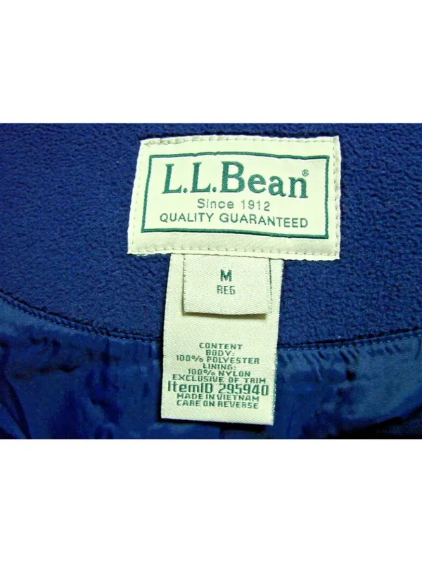 L.L. LL Bean Periwinkle Fleece Double Breasted Pea Coat Women Medium Winter Coat - Image 6