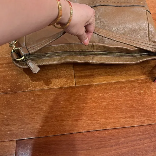 Coach British Tan Leather Hobo‎ Adj. Strap 2 Way Shoulder Zip Close - Image 11