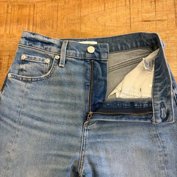 Pistola‎ Eli Barrel Jeans 24 Rhythm Vintage High Rise Arched Cropped Light Wash - Image 8