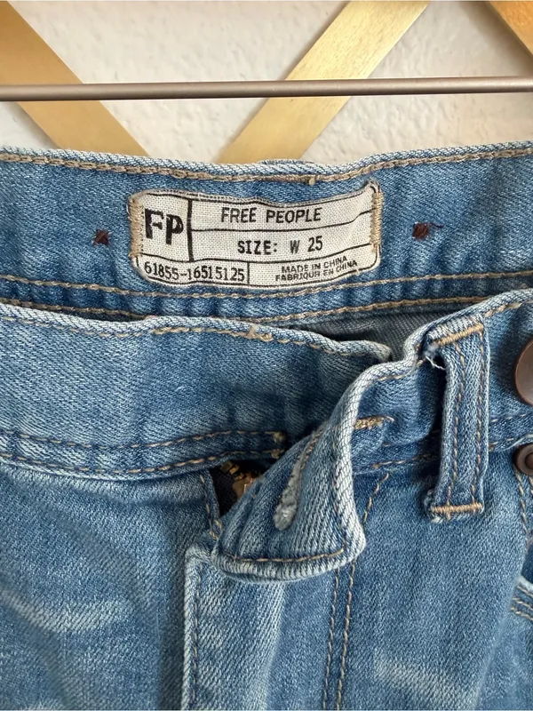 Free People Boyfriend Carpenter Jeans Aquamarine 25 - Image 7