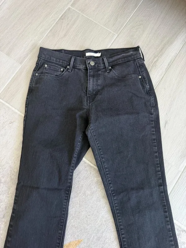 LEVIS Women’s 505 Gray Black Straight Denim Jeans Size 28 - Image 4