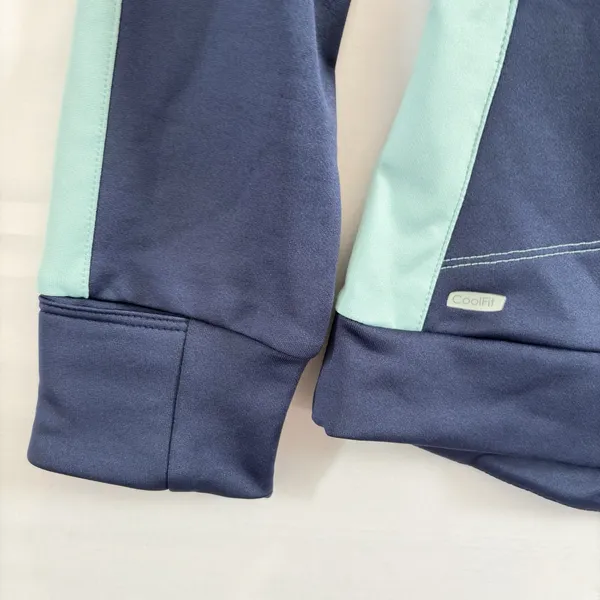 Alo Yoga CoolFit Jacket Womens Navy Blue Colorblock Full‎ Zip Running Medium - Image 3
