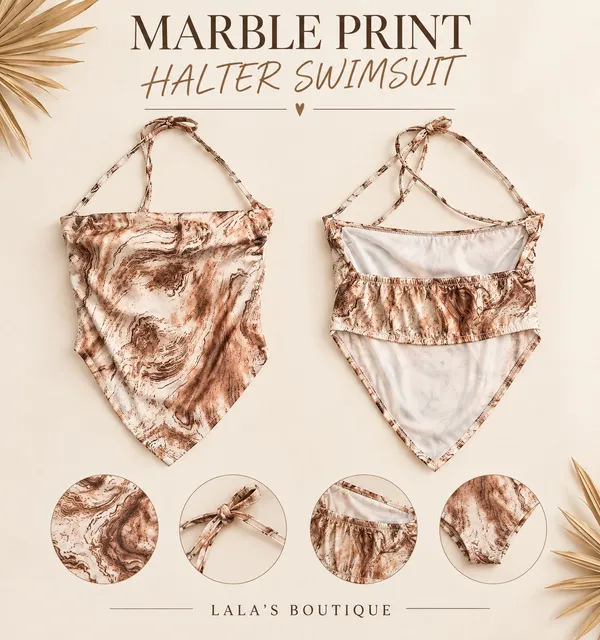 Marble Crop Shein Top - Image 2