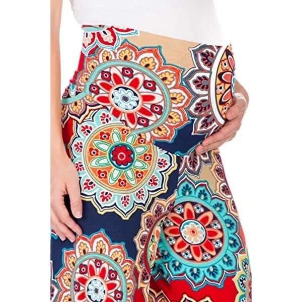 My Bump Women's Maternity Casual Bohemian Damask Palazzo Pants - Image 2