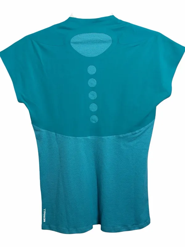 Merrell Select Wick Active Shirt Teal T-Shirt - Image 2