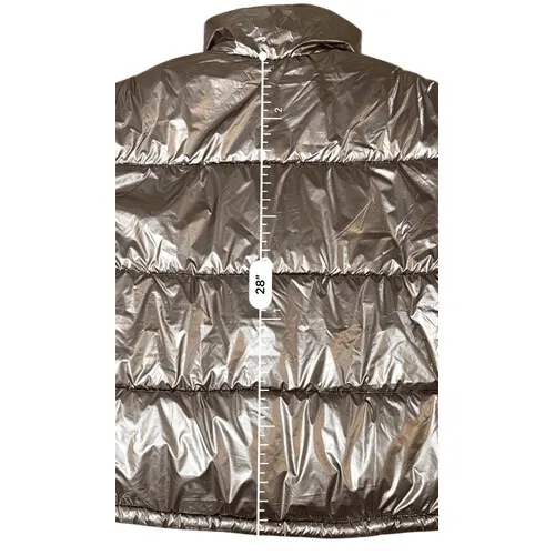 Ava &‎ Viv Plus Size Copper Metallic Puffer Coat 1X NWOT Outerwear Winter - Image 10