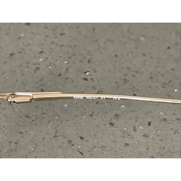 Nine West 21 Eyeglasses Frames ONLY 46-19-130 7FX Gold half rim pink tortoise - Image 6