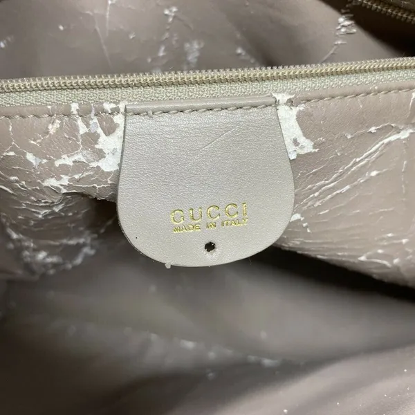 GUCCI Vintage Leather Shoulder bag Customized W/ D - Image 9
