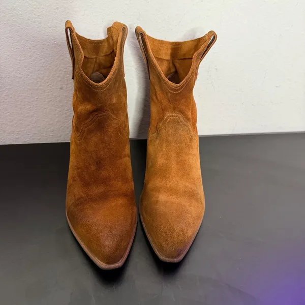Benheart Italy Suede Leather Western Cowboy BOHO Ankle Boots 39 US 8.5 Vibram - Image 8