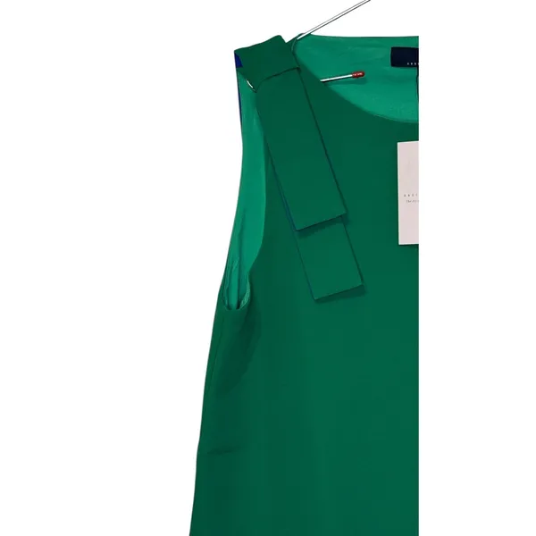 Abbey Glass Women Dress Michelle Shift Sleeveless Bow Detail Kelly Green XL‎ NWT - Image 3