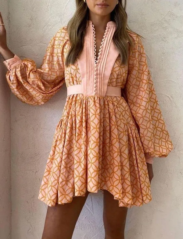 Puff Sleeve Dress - Image 2