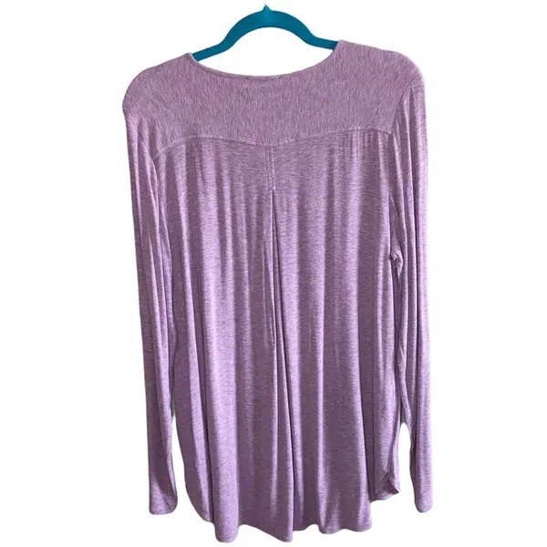 Witchery Essentials‎ Purple Long Sleeve Top XL Soft Stretch Minimalist - Image 3