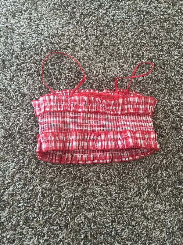 Red Checkered Women's Top - Image 2