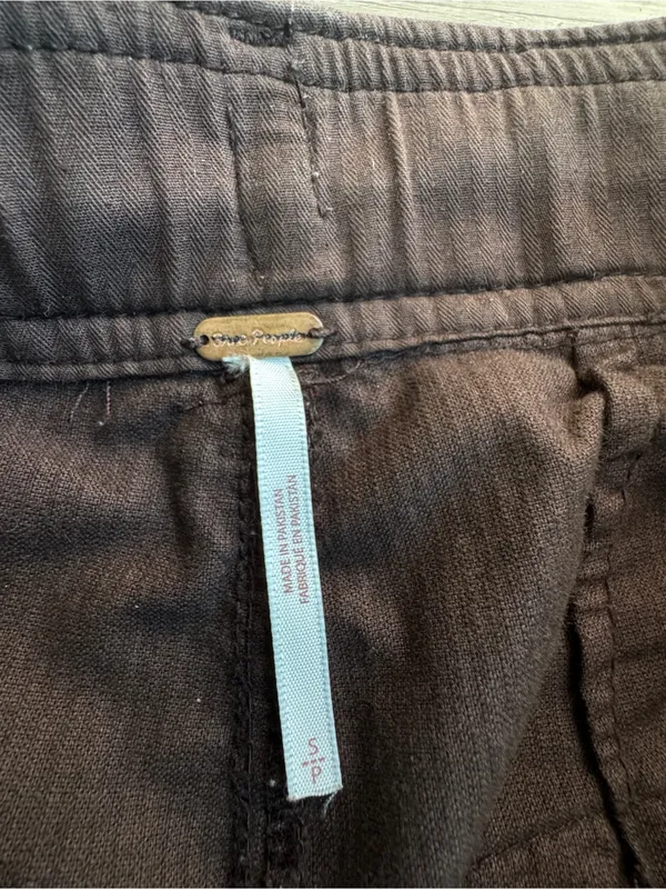 Free People Tahiti Cargo Corduroy Pants Size small Brown Drawstring - Image 4