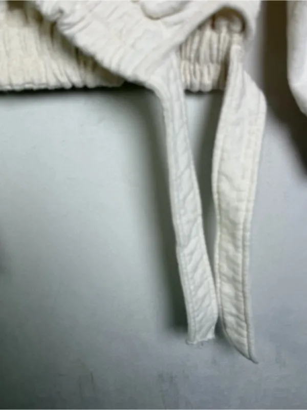 Daily Practice Anthropologie Women’s XXS Beige Funnel Neck Side Tie Sweatshirt - Image 3