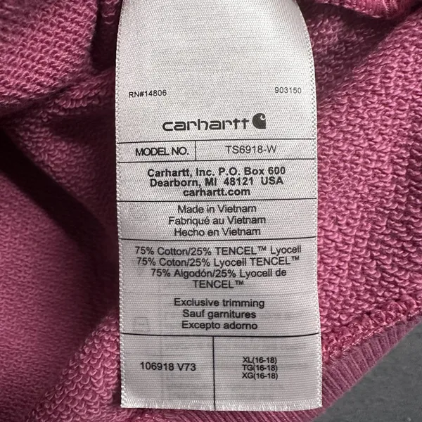 Carhartt Hoodie Womens XL‎ Tencel Fiber Series Loose Fit Sweatshirt Fall NWT - Image 11